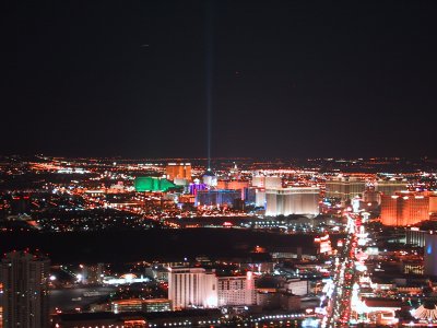 the strip at night