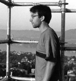 Martin on top of Kirche Fluntern, Z�rich 1997